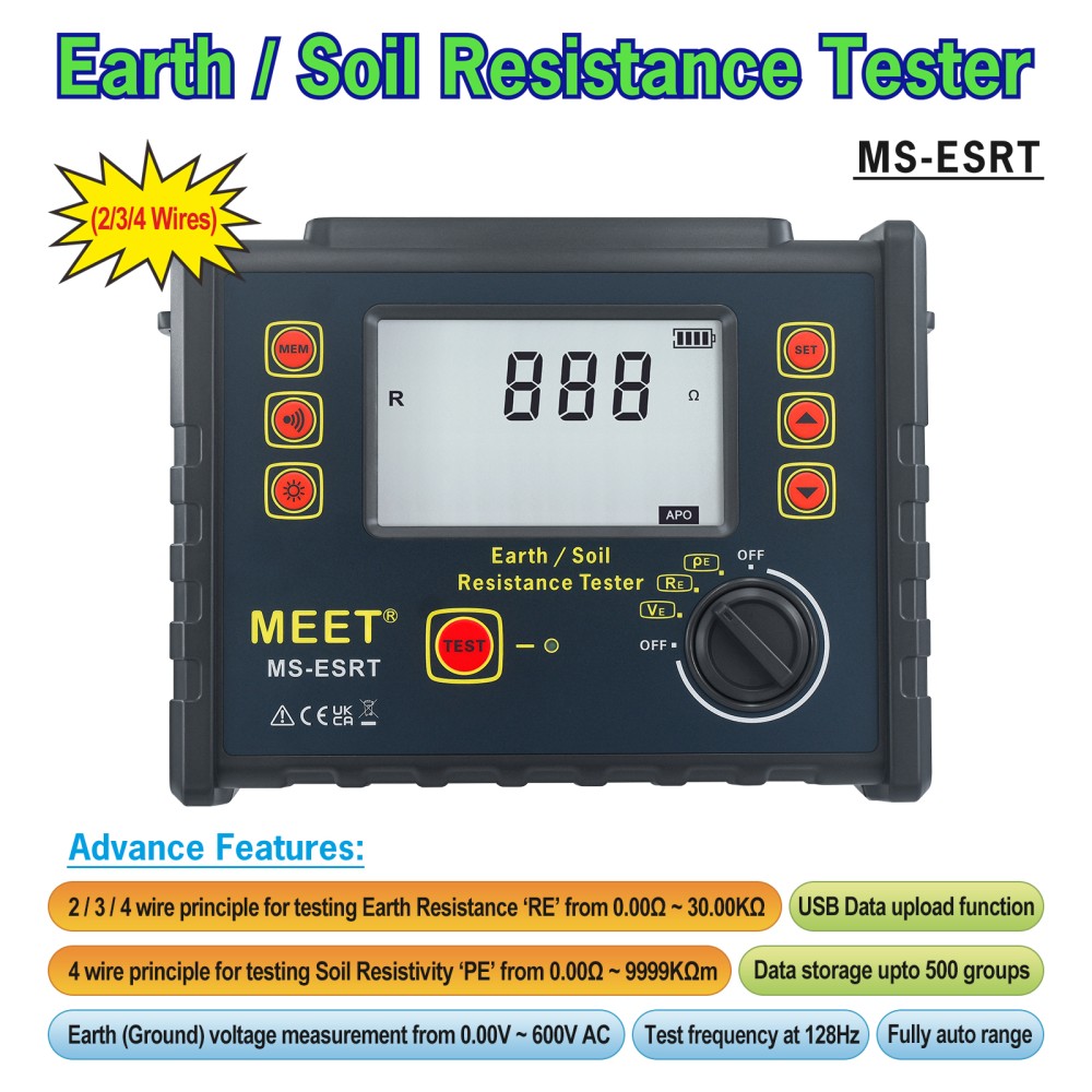 MS-ESRT  接地電阻 / 土壤電阻率測試儀 附校準證書